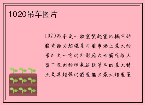 1020吊车图片